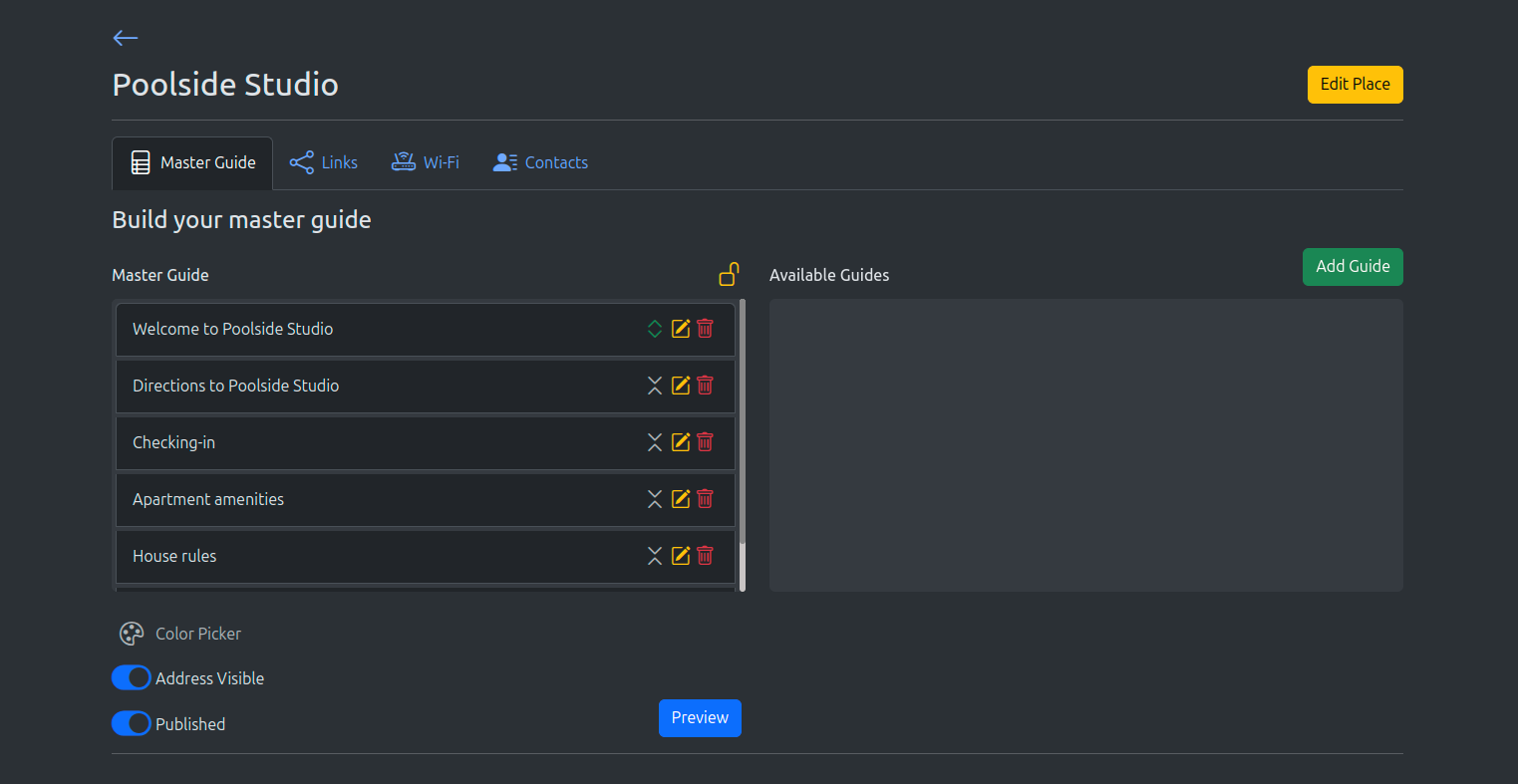 Create a Master Guide